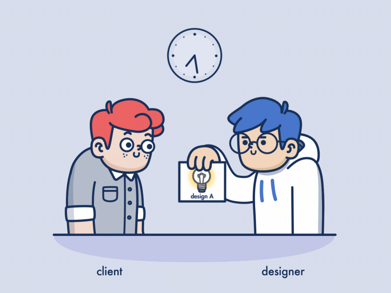 Designer and Client feedback freelance